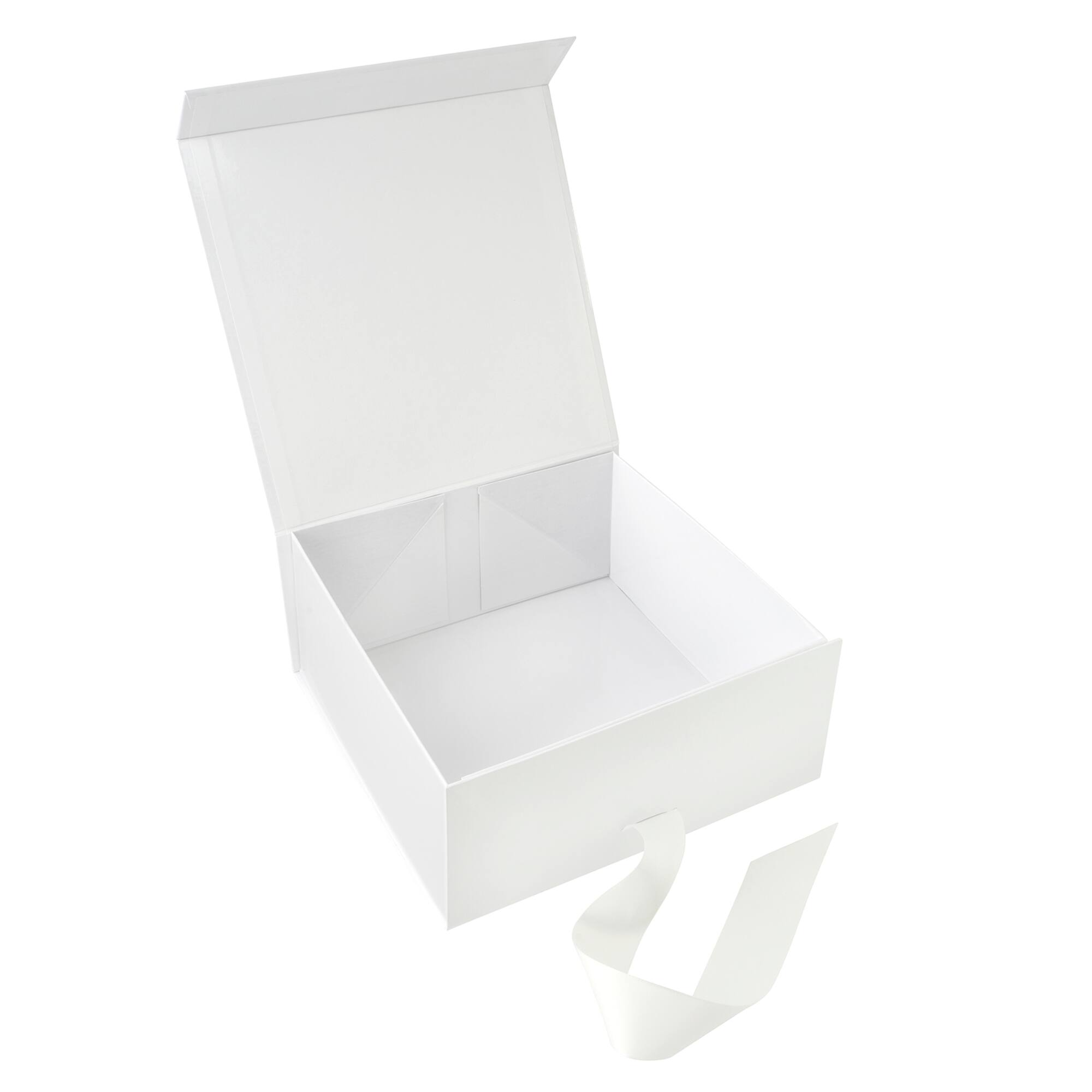 Large White Collapsible Ribbon Box by Celebrate It®